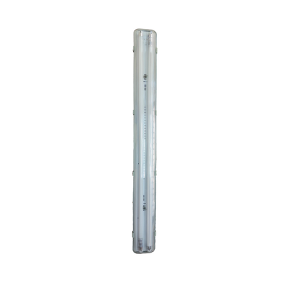 Opple weatherproof LED fixture 2x18W designed for outdoor lighting with durable, transparent casing