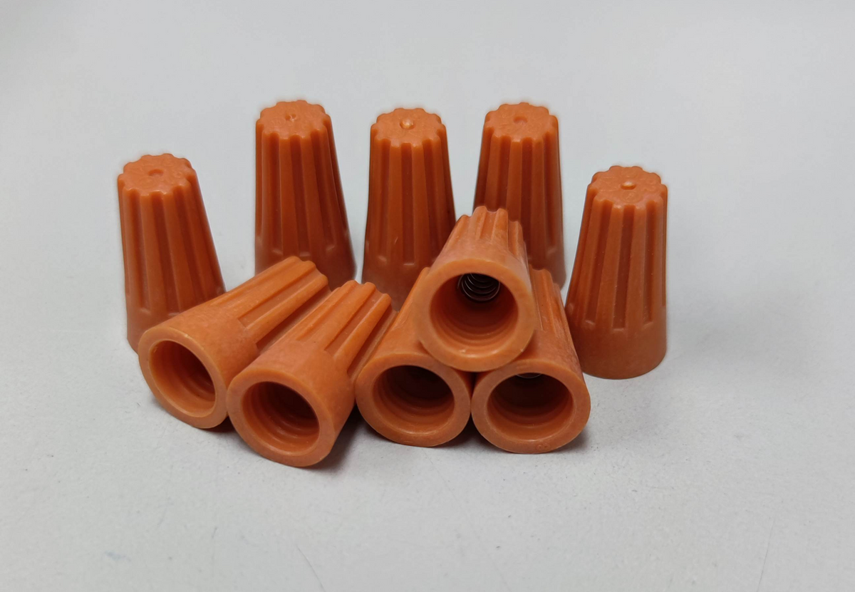 Orange Wire Nut Electrical Connector Caps made in China for secure electrical wiring connections
