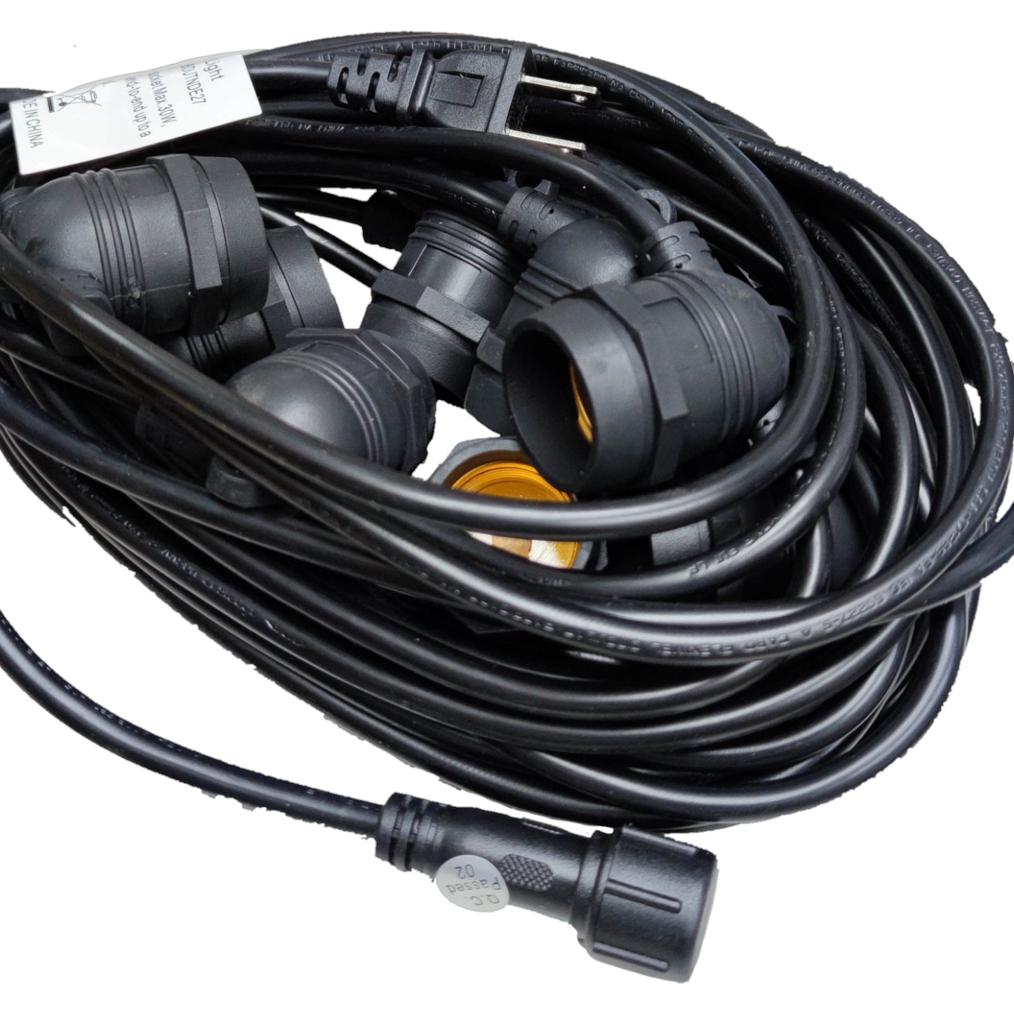 Orbik String Lights E27 1W LED Warm White 30 Feet 220V Weather Proof OBOUTNDE27 10 Sockets with 1W LED Warm White