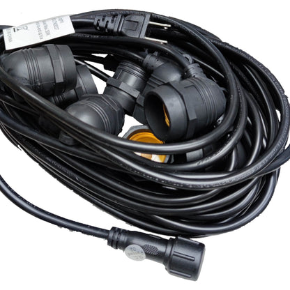 Orbik String Lights E27 1W LED Warm White 30 Feet 220V Weather Proof OBOUTNDE27 10 Sockets with 1W LED Warm White