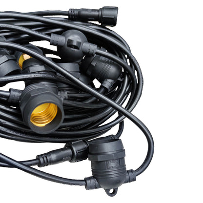 Orbik String Lights E27 1W LED Warm White 30 Feet 220V Weather Proof OBOUTNDE27 10 Sockets with 1W LED Warm White