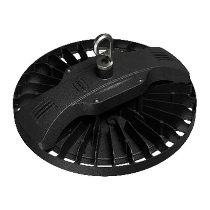 Osram 100W LED Value Dome High Bay Daylight 6500K 15000 Lumens 120-277V — LED dome high bay, rear view of die-cast aluminum heat sink