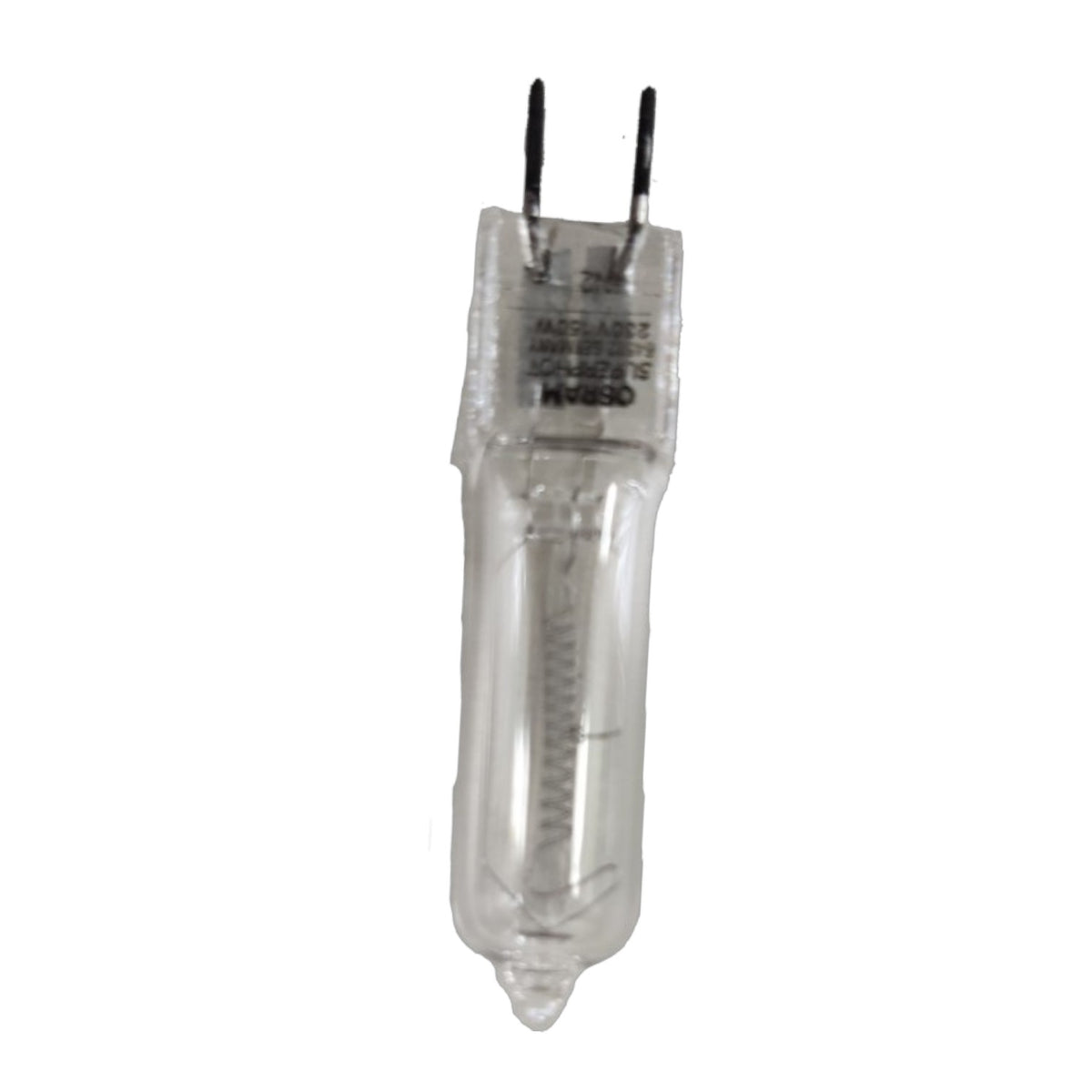 Pole-mounted electrical device with a cylindrical body and top section on a white background
