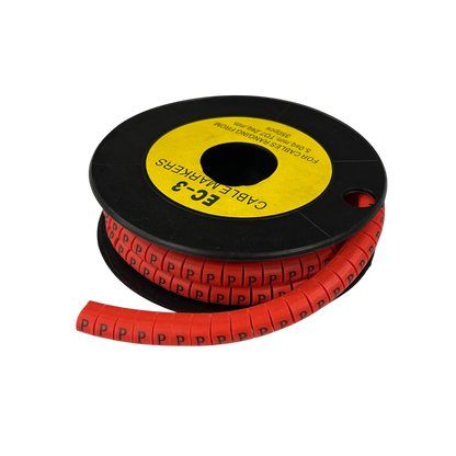 Grippes (P) Cable Marker Red 5.0mm to 7.2mm 350pcs