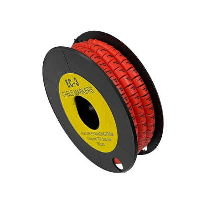 Grippes (P) Cable Marker Red 5.0mm to 7.2mm 350pcs
