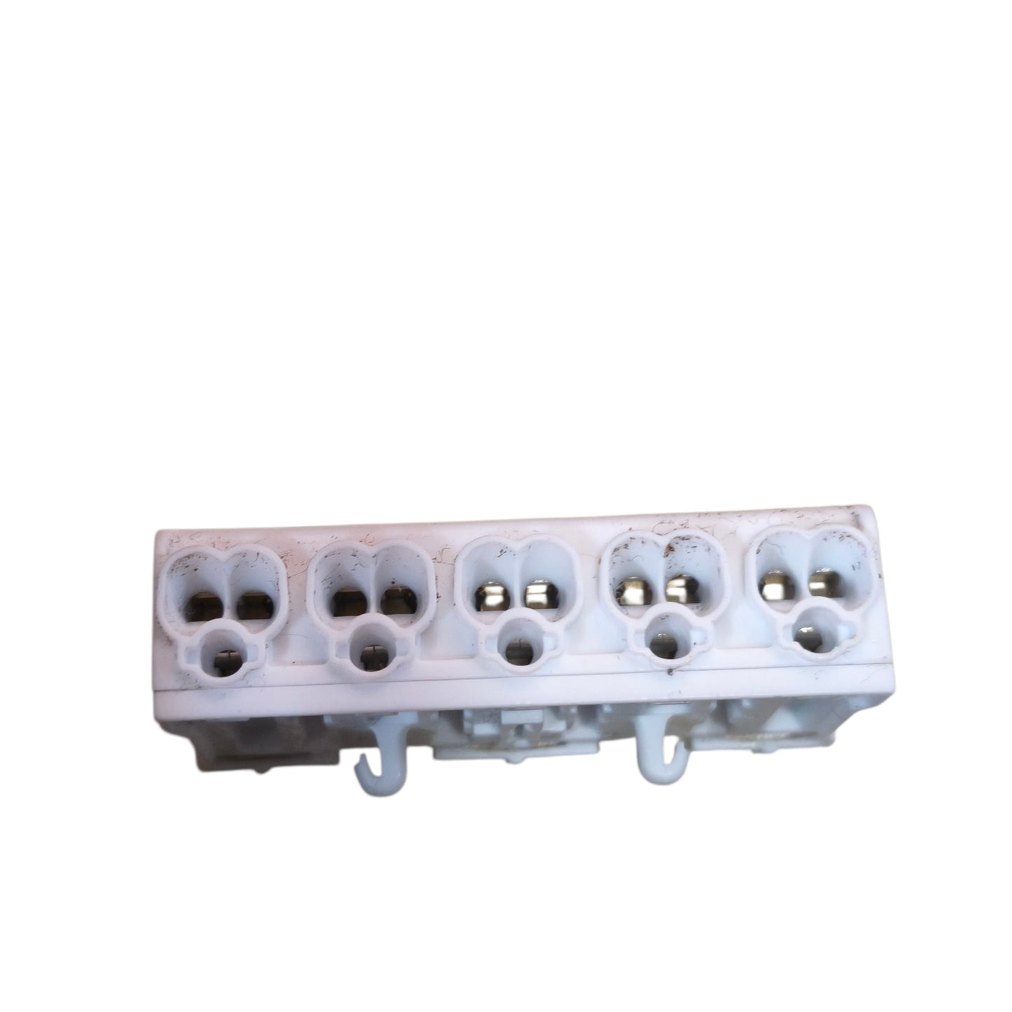 White electrical plug on a white background