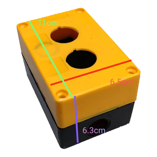 PVC Control Box for Control Devices 2 Hole 11cm x 6.5cm x 6.3cm  Electx Electrical Supply