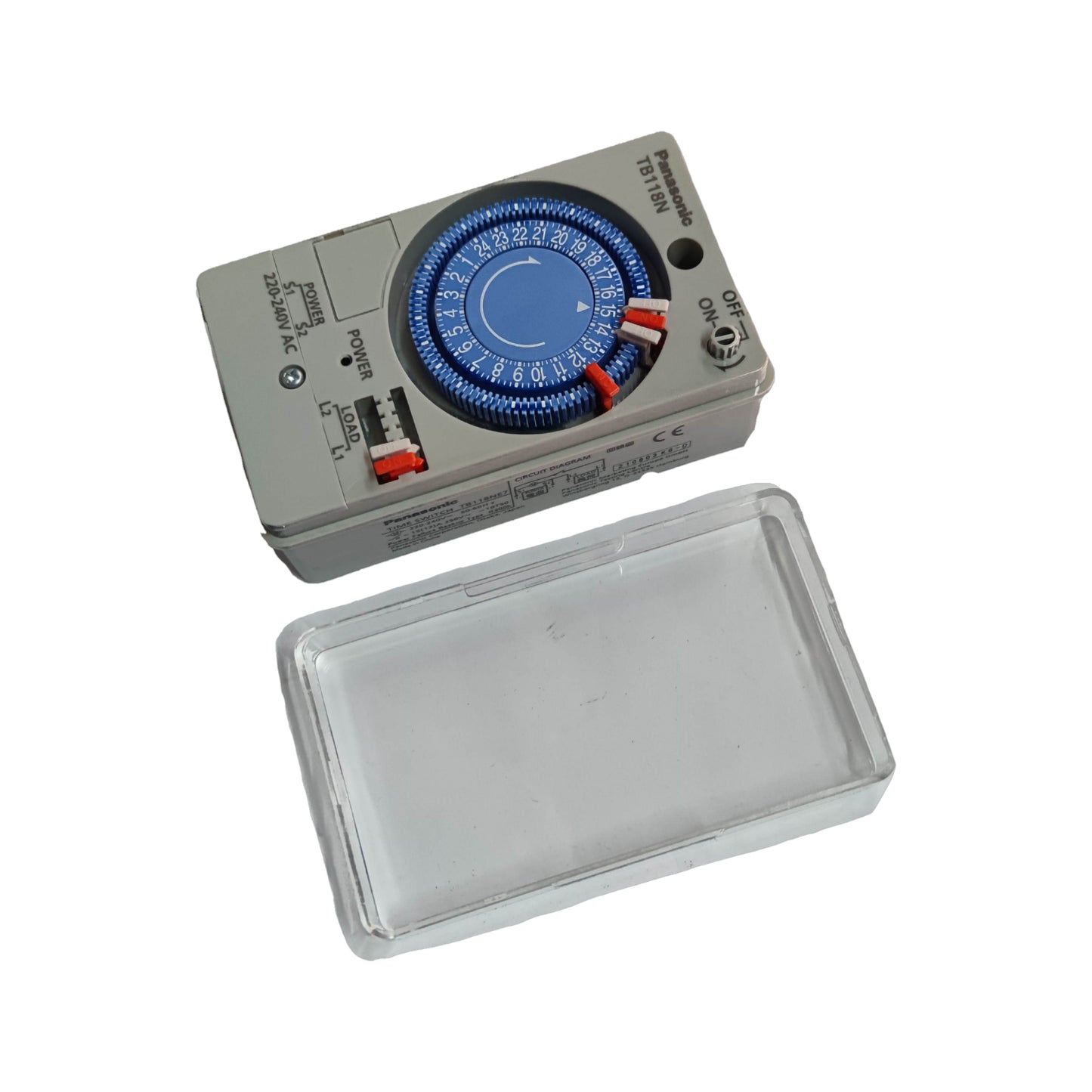 Panasonic 24 Hour Timer Switch 10A 220V 6 Standard On and Off with Back up Single Phase TB118NE7