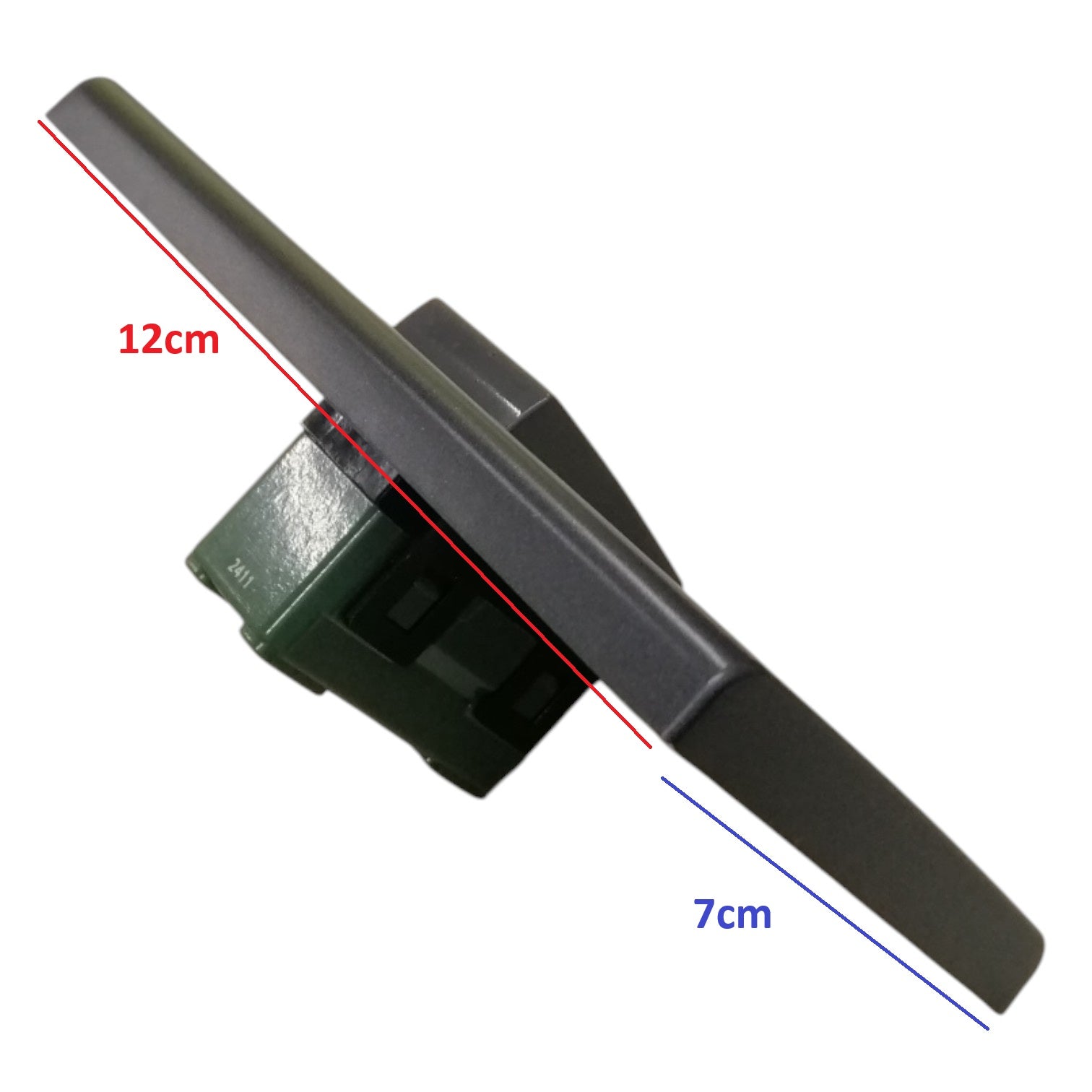 Panasonic 1-Gang 3 Way Switch Gray 16A 250V with Wide Color Refina Series Metallic Black Plate Cover WEG6801MB-1/WEG5002HK-5 with measurement