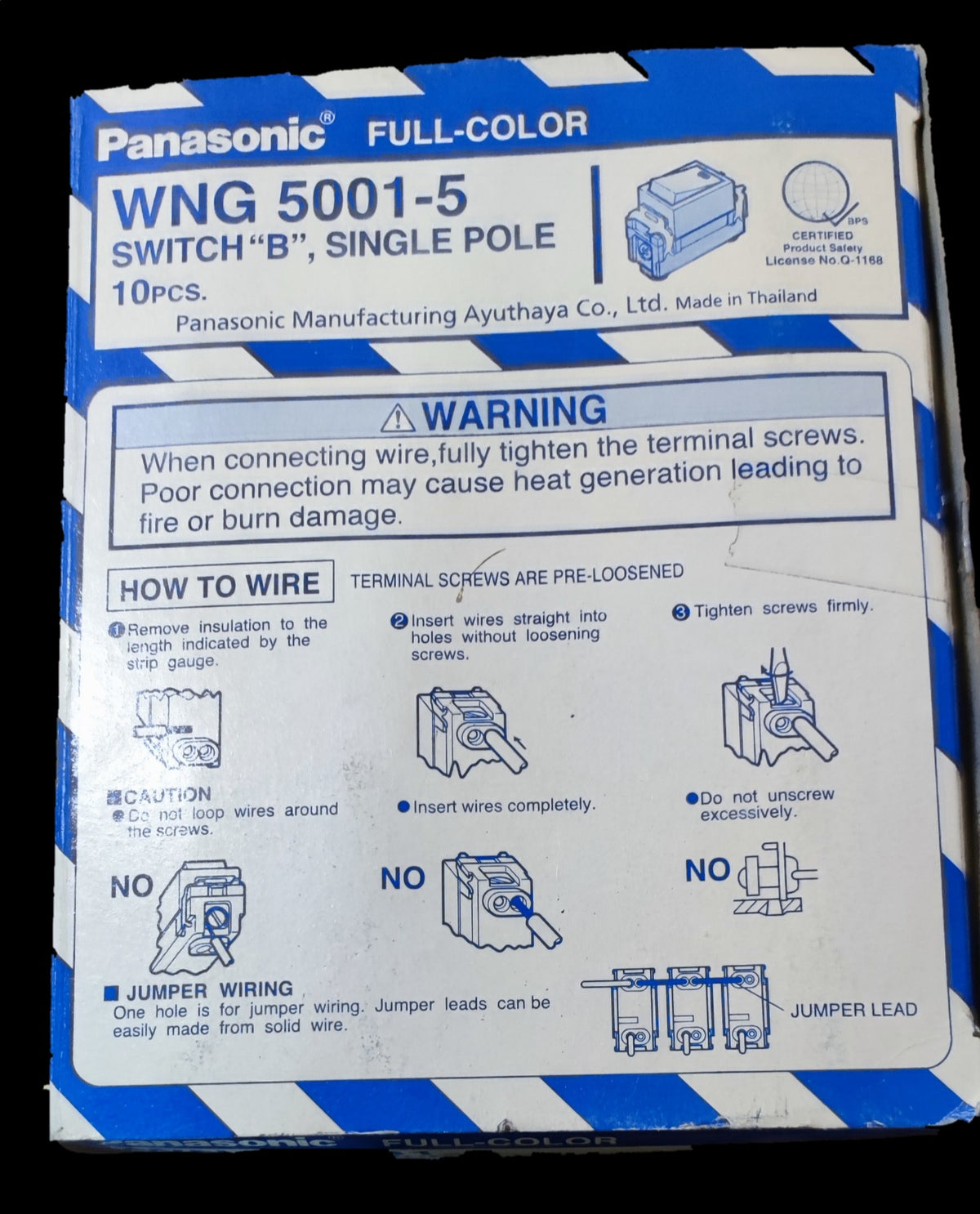Panasonic 1 Way Switch Classic Series 16A 250V