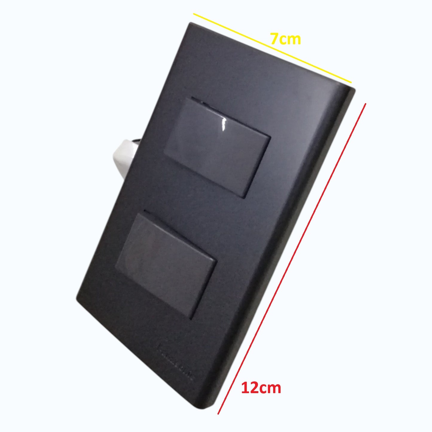Panasonic 2-Gang 3 Way Swiitch Gray 16A 250V with Wide Color Refina Series Metallic Black Plate Cover WEG6803MB-1/2XWEG5002HK-5