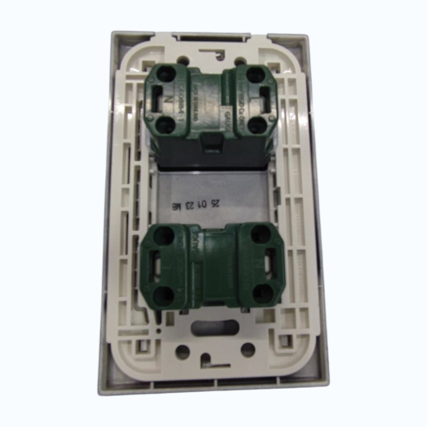 Panasonic 2-Gang Universal Outlet Gray 16A 250V with Wide Color Refina Series Metallic Black Plate Cover WEG6803MB-1/2XWEG10919H-5