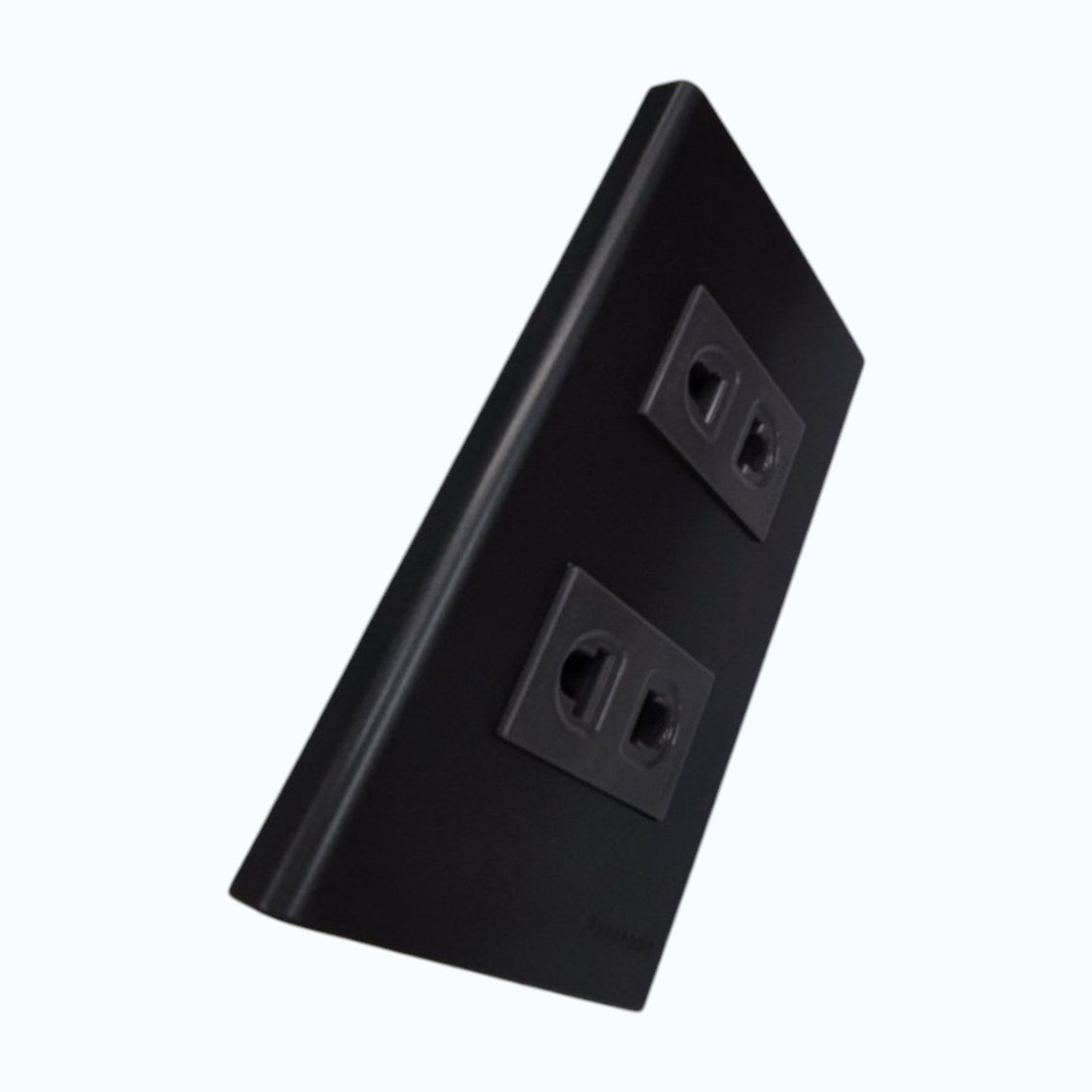 Panasonic 2-Gang Universal Outlet Gray 16A 250V with Wide Color Refina Series Metallic Black Plate Cover WEG6803MB-1/2XWEG10919H-5