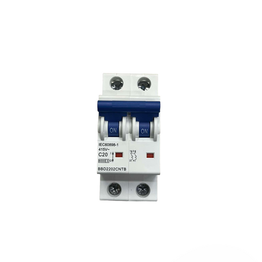Panasonic 20A 2 pole circuit breaker for reliable electrical overload protection