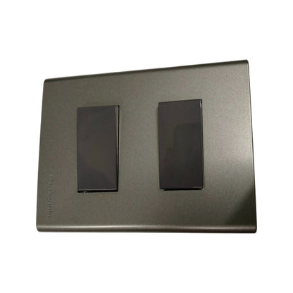 Panasonic 2 gang switch 4 way 16A 250V in sleek black finish for modern home electrical use