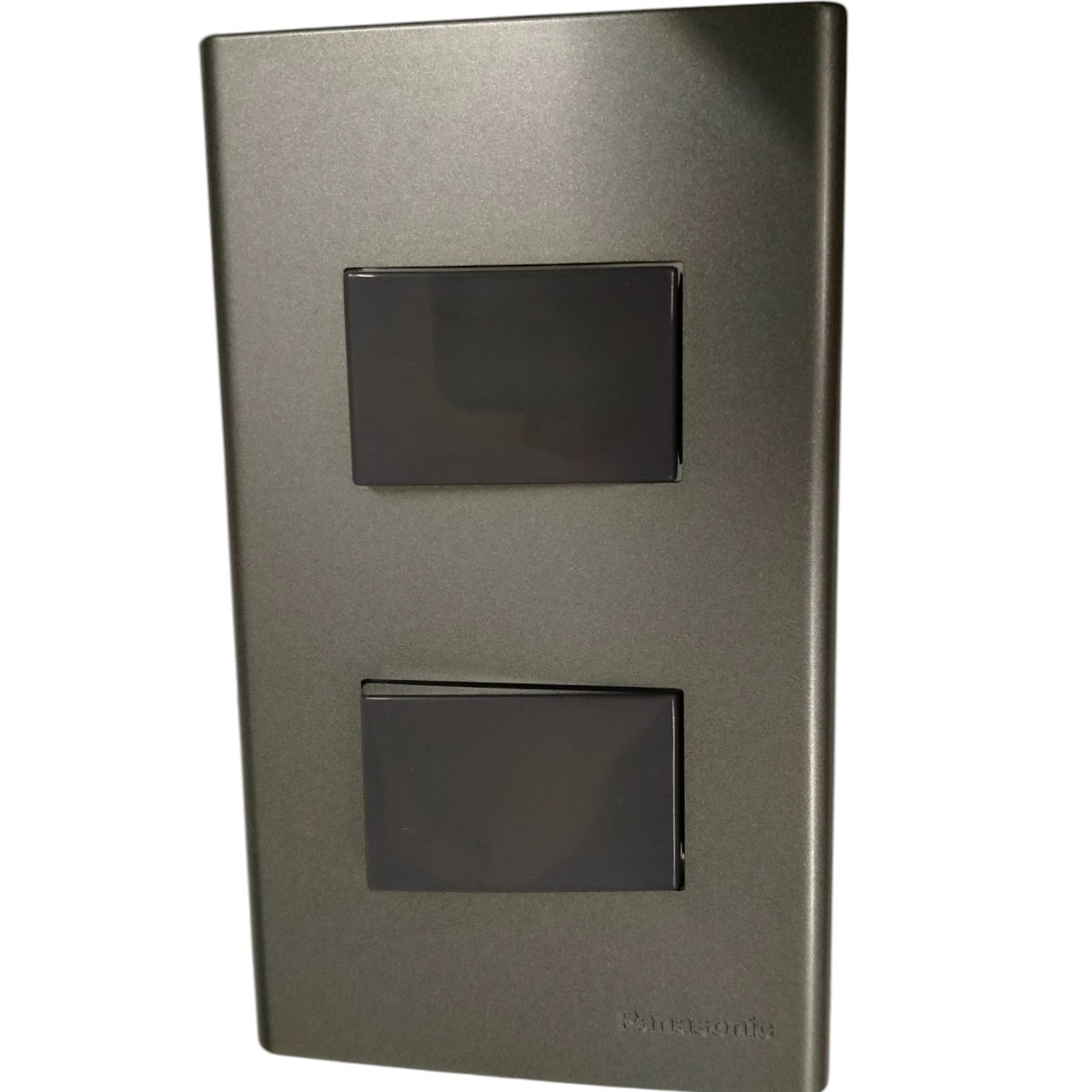 Panasonic 2 gang switch 4 way 16A 250V in sleek dark design for modern electrical installations