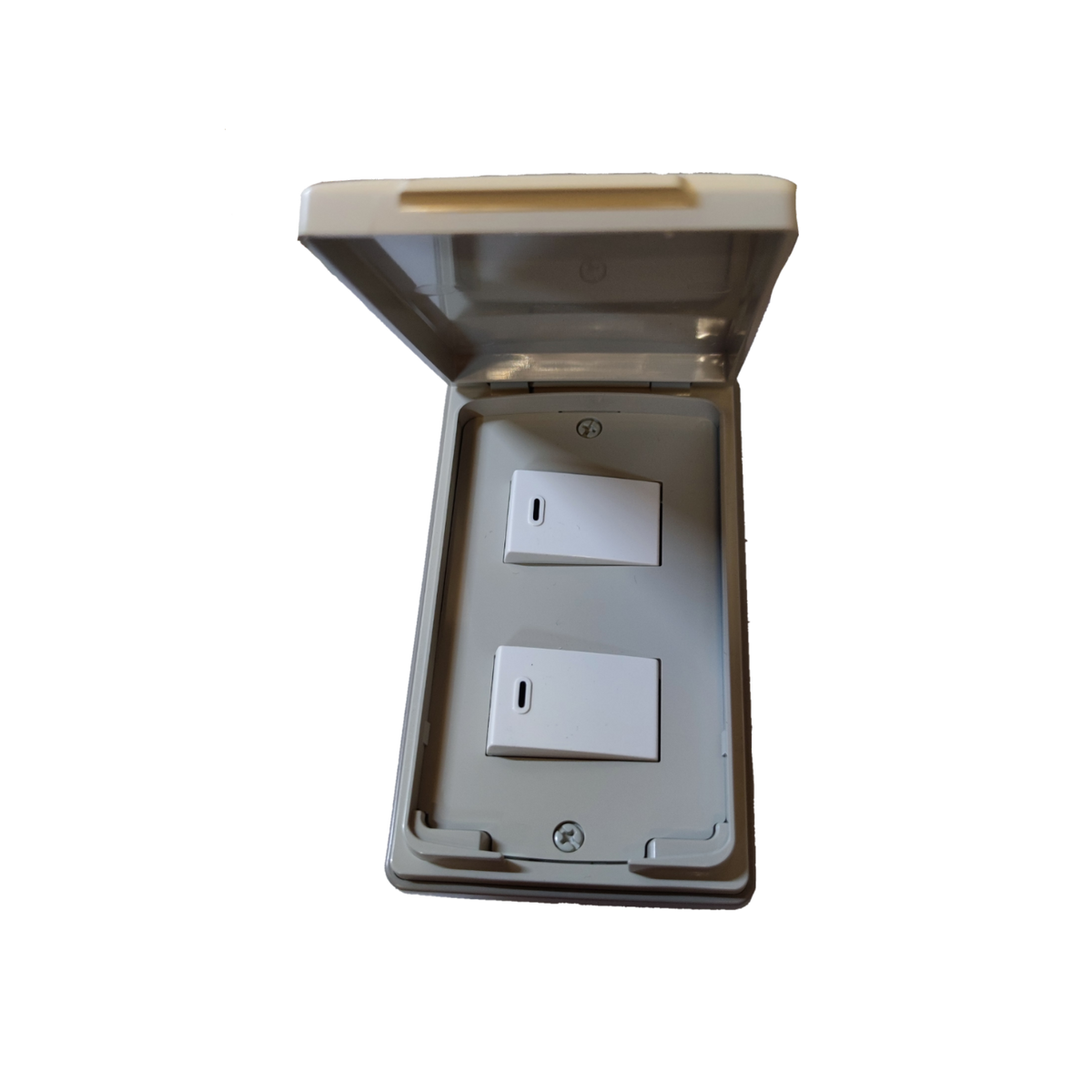 Panasonic 2 Gang Switch with Weatherproof Plate Cover