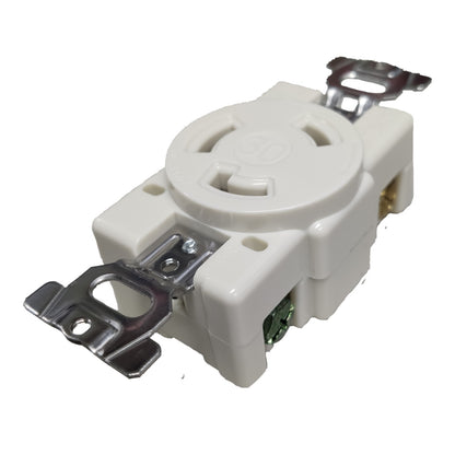 Panasonic 30A 2P+E Twist Lock Set 3 Pins 250V Twistlock Nema L6 White WF2330/WNF6254W-8/WF6330 Electx Electrical Supply