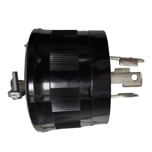 Panasonic 30A Twist Lock Plug 3P+E (4P) 250V Twistlock (NEMA L6) Black WF6430 Electx Electrical Supply