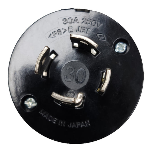 Panasonic 30A Twist Lock Plug 3P+E (4P) 250V Twistlock (NEMA L6) Black WF6430 Electx Electrical Supply
