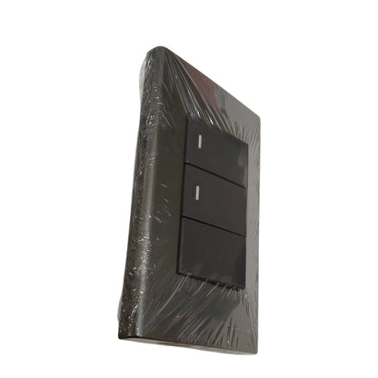 Panasonic 16A 250V metallic gray wall switch with sleek design, ideal for modern electrical installations