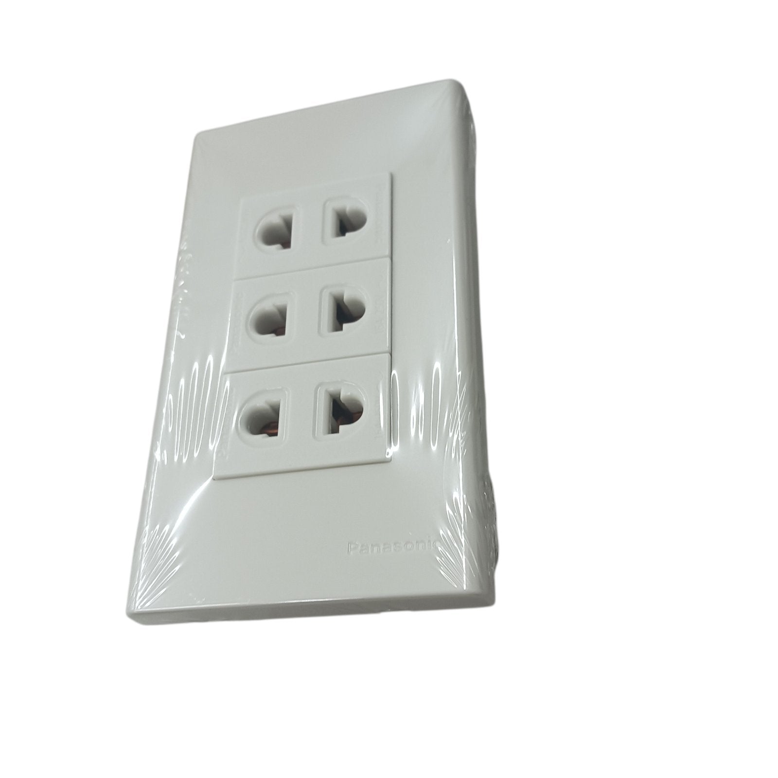 Panasonic 3 Gang Universal Outlet Receptacle Quick Connect Terminal 16A 250V with Plate, 3 Gang Universal Outlet Device Wide Series with Plate, 2 Gang Universal Receptacle Quick Connect Terminal Wide Series with Plate WEG10919-5 x 3Pcs / WEG6802W-1
