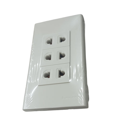 Panasonic 3 Gang Universal Outlet Receptacle Quick Connect Terminal 16A 250V with Plate, 3 Gang Universal Outlet Device Wide Series with Plate, 2 Gang Universal Receptacle Quick Connect Terminal Wide Series with Plate WEG10919-5 x 3Pcs / WEG6802W-1