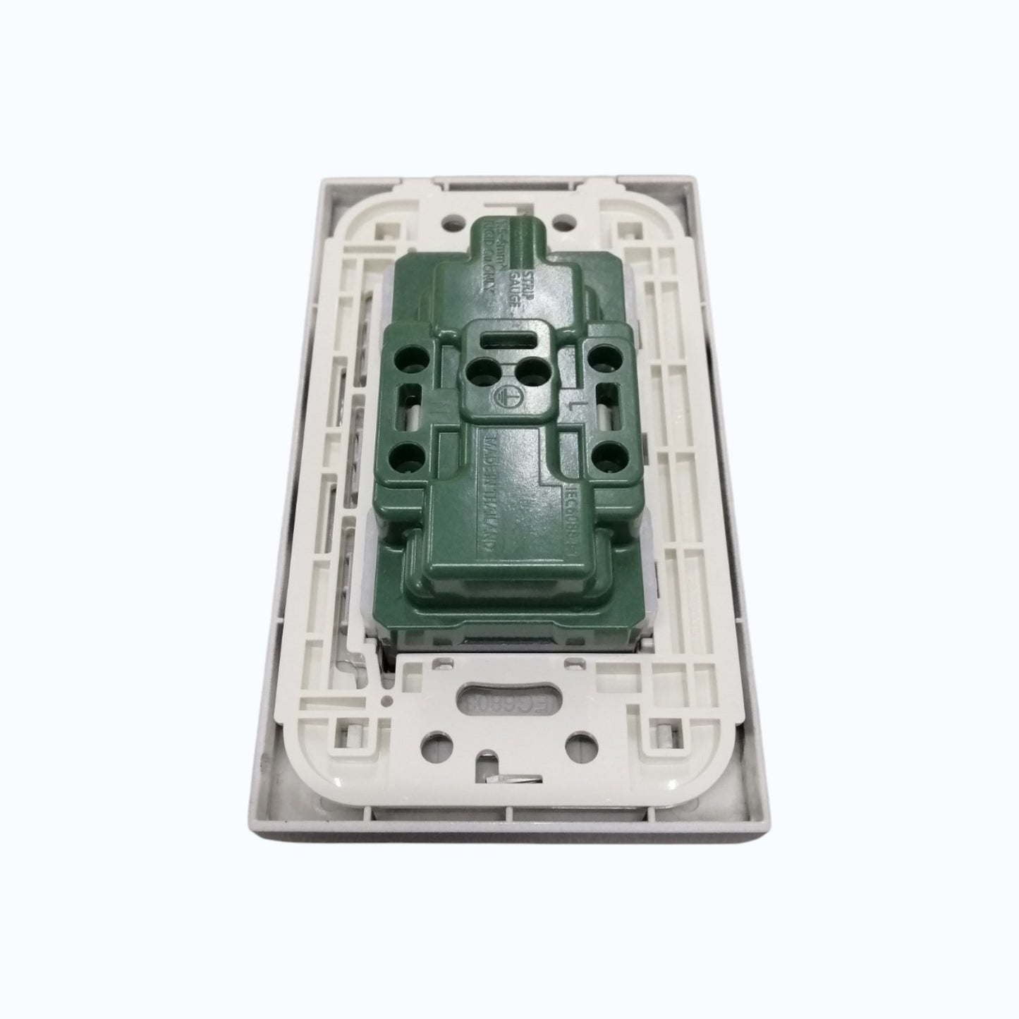 Panasonic Duplex Universal Outlet 16A 250V with Safety Shutter and Wide Color Refina Series Metallic Black Plate Cover WEG6803MB-1/WEG15829H-5