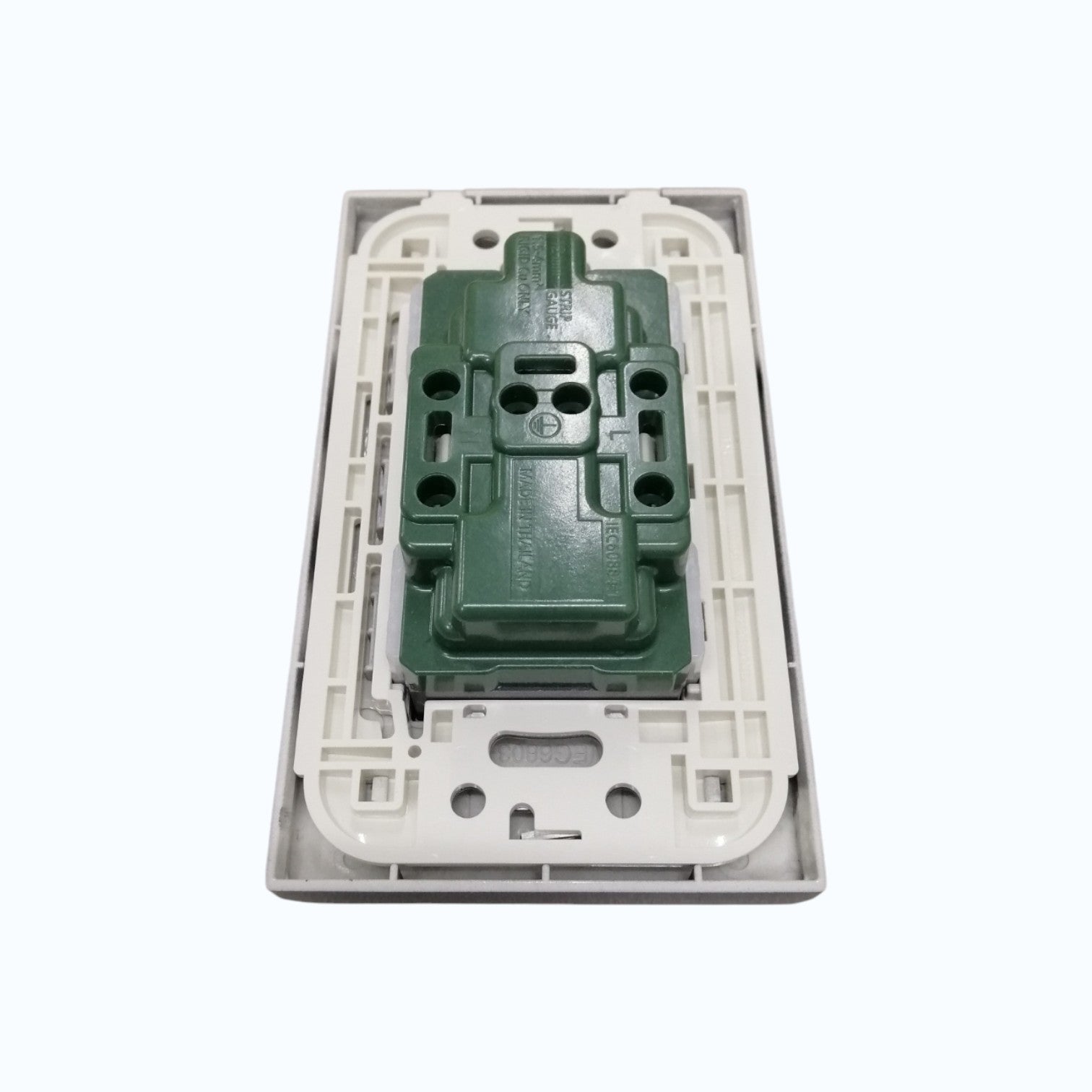 Panasonic Duplex Universal Outlet 16A 250V with Safety Shutter and Wide Color Refina Series Metallic Black Plate Cover WEG6803MB-1/WEG15829H-5