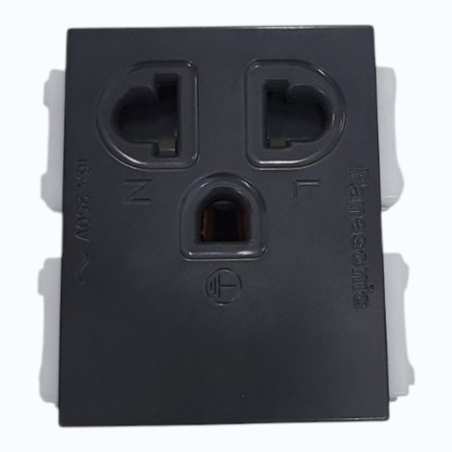 Panasonic  Grounding Universal Outlet with a Safety Shutter 16A, 250V AC WEG1181HK-5 Metallic Gray