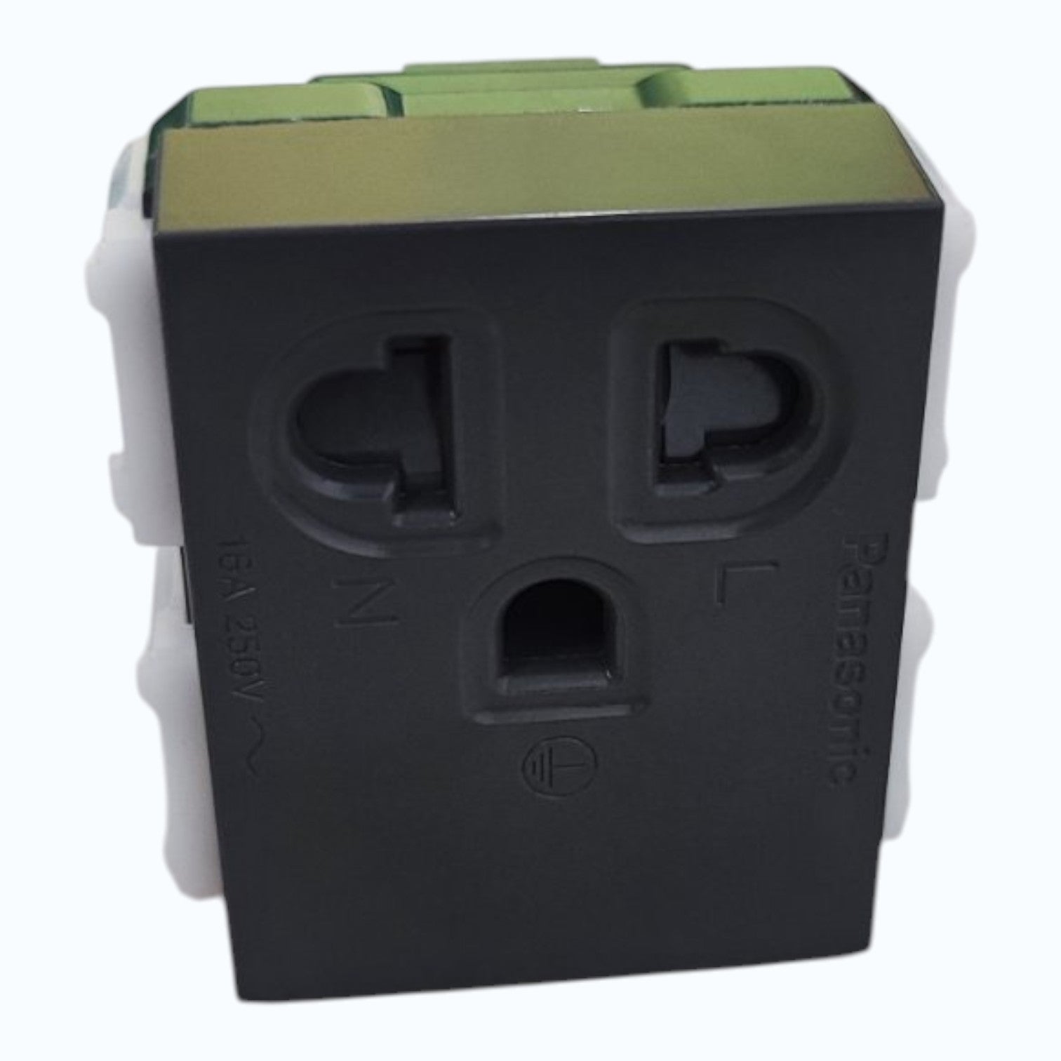 Panasonic  Grounding Universal Outlet with a Safety Shutter 16A, 250V AC WEG1181HK-5 Metallic Gray