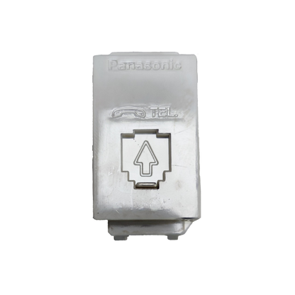 Panasonic white telephone wall jack module with RJ11 port and TEL marking Telephone 6P4C WEG2164