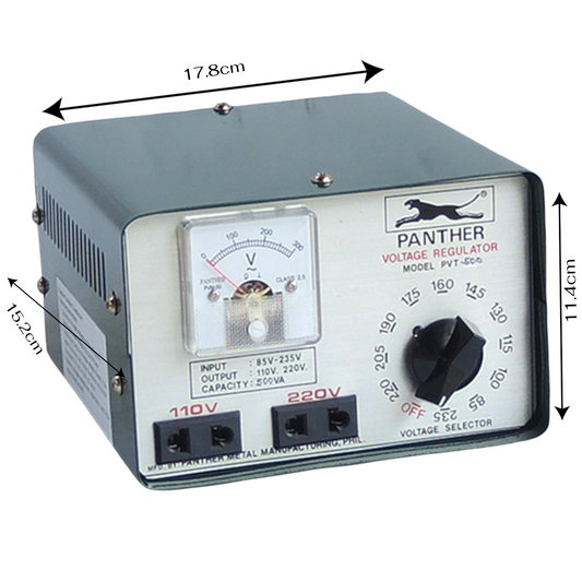 Panther 500W  Variable Transformer Manual Voltage Regulator  Input 85-235V Output 110-220V Box Type  PT500
