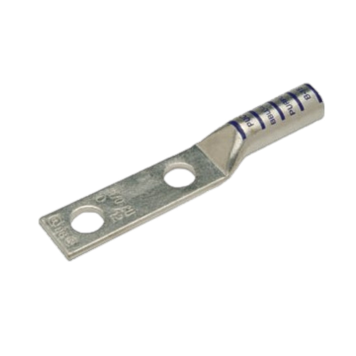 Pennunion 400MCM Terminal Lugs Double Hole 200mm Long Barrel 5/8 Stud Size Crimp Type (BBLU-040D)