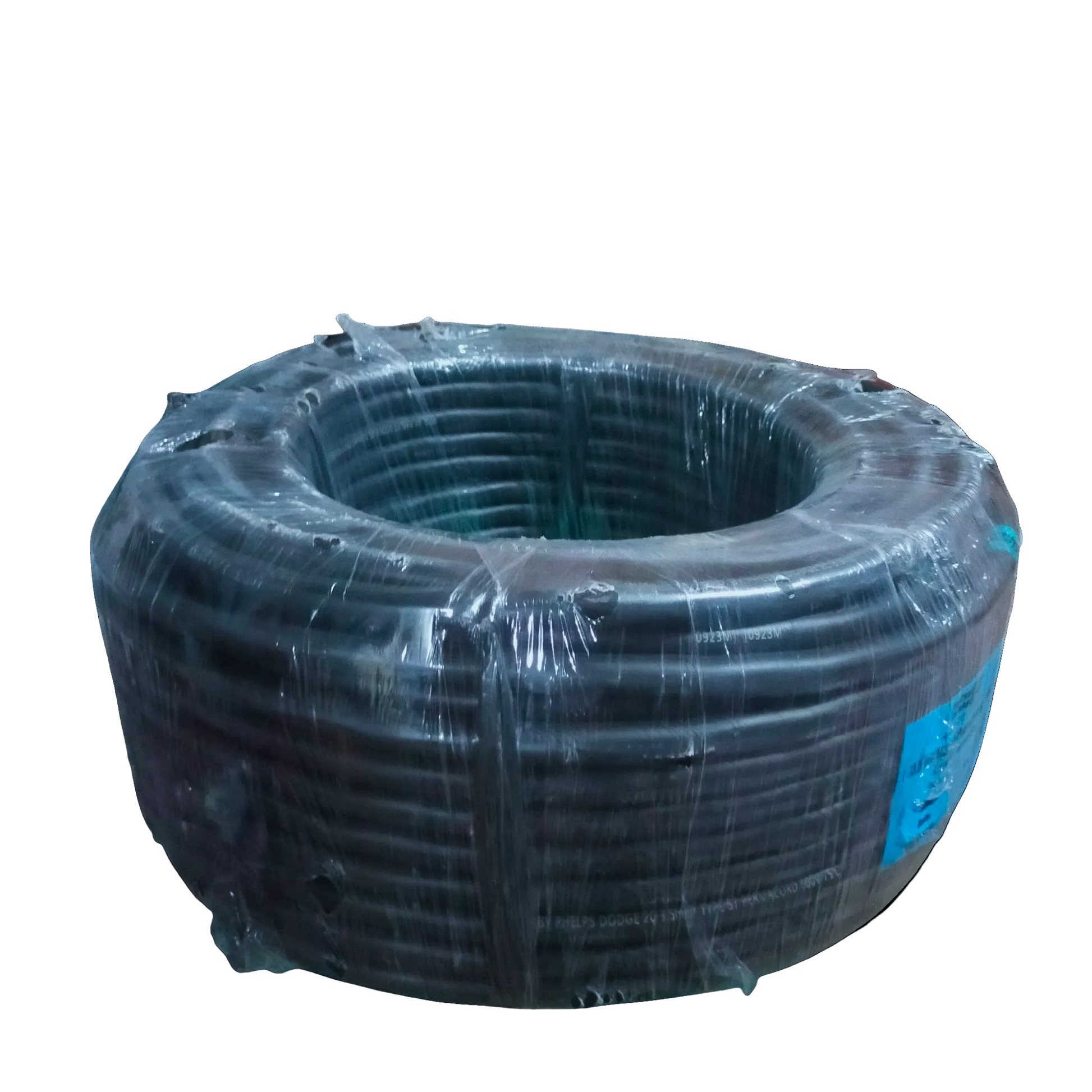 Phelps Dodge Royal Cord Cable AWG 12 2C in black, coiled and packaged for easy storage and installation