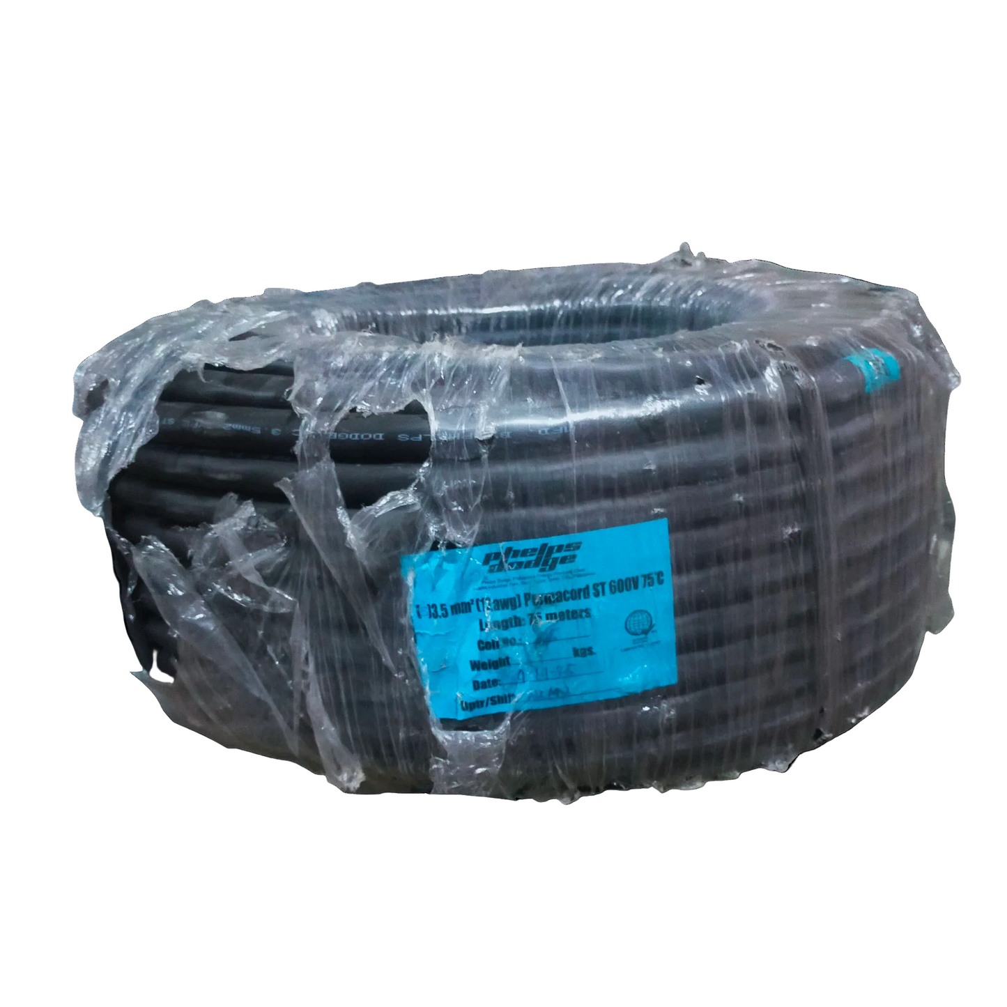 Phelps Dodge 3 core power cable 15 meters 3.5mm coil wrapped in plastic packaging