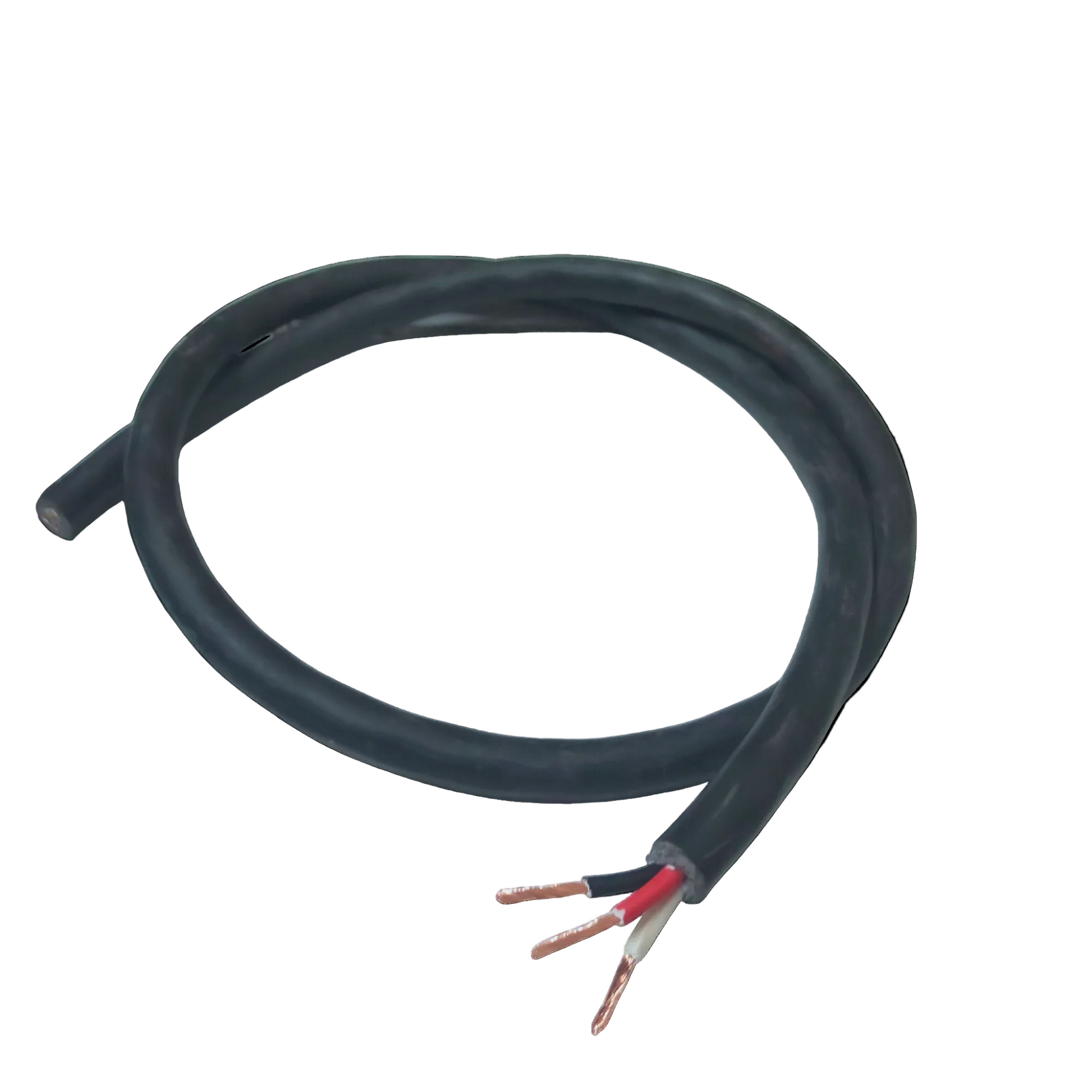 Phelps Dodge 3 core power cable 15 meters 3.5mm with black insulation and exposed copper wires