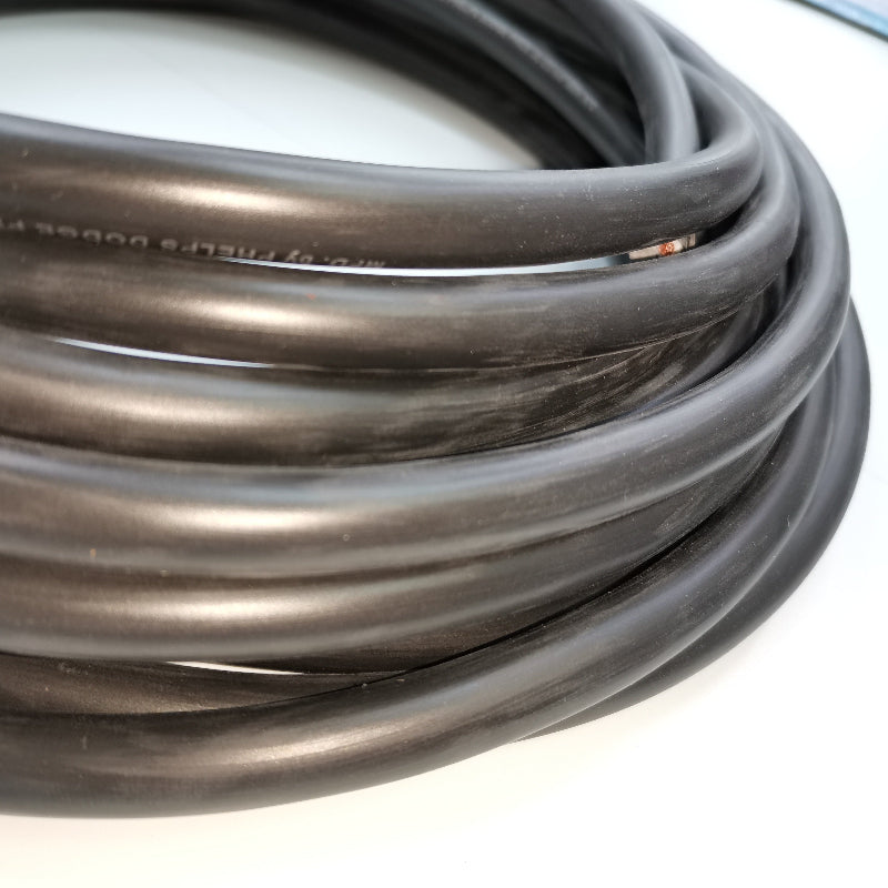 Coiled Phelps Dodge 3 meter 2.0mm 2 core royal cord black electrical wire cable