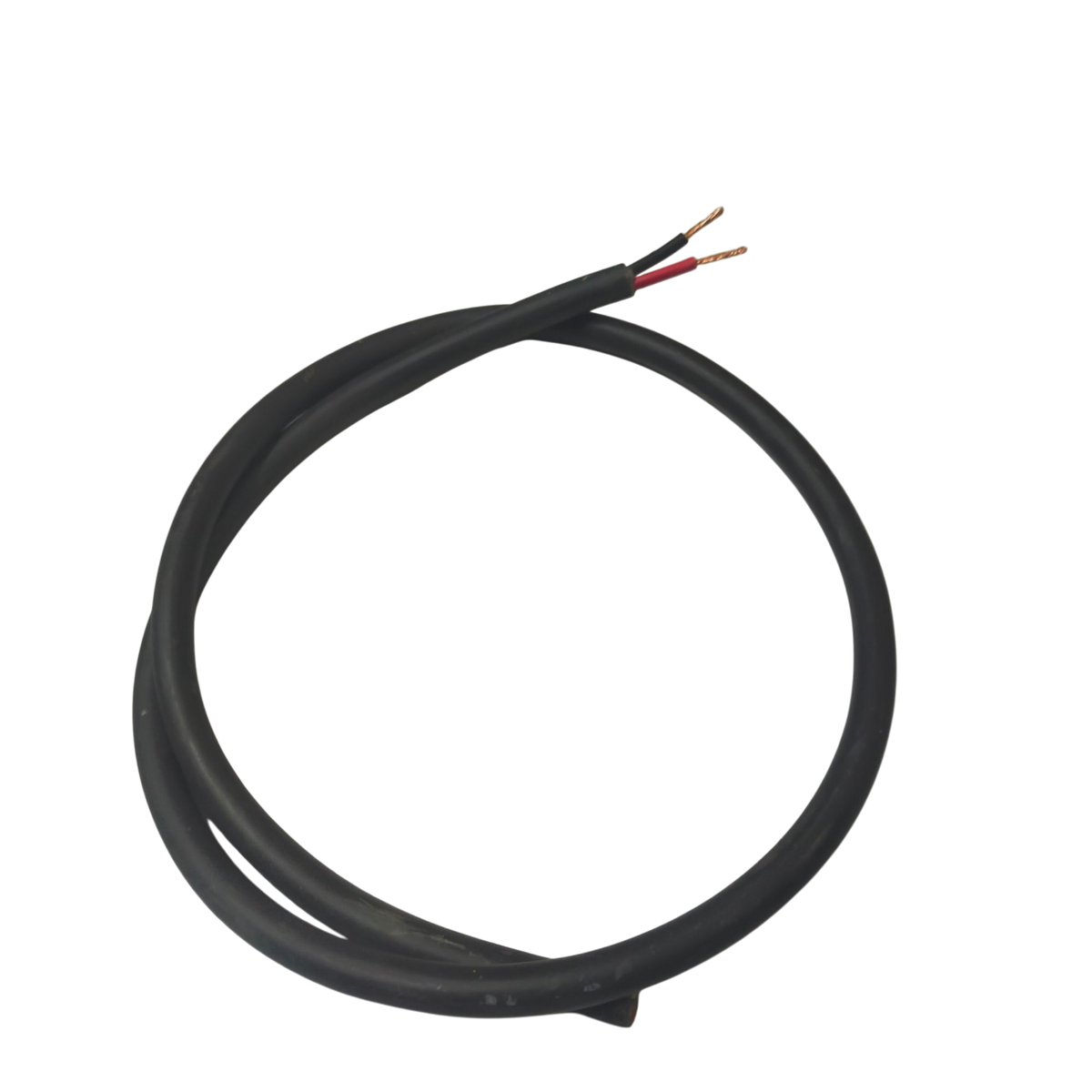 Phelps Dodge perma cord wire black insulated electrical wire with exposed copper ends