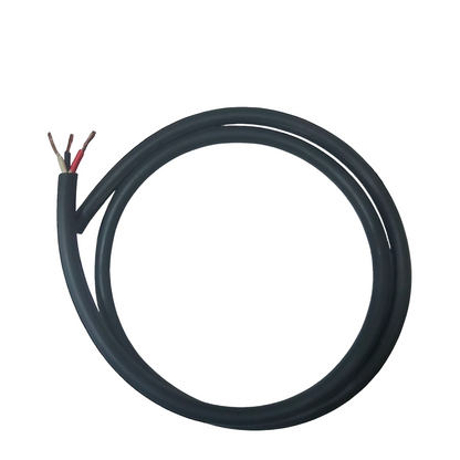 Phelps Dodge 0.75mm 3 core royal cord wire with exposed copper ends in black insulation