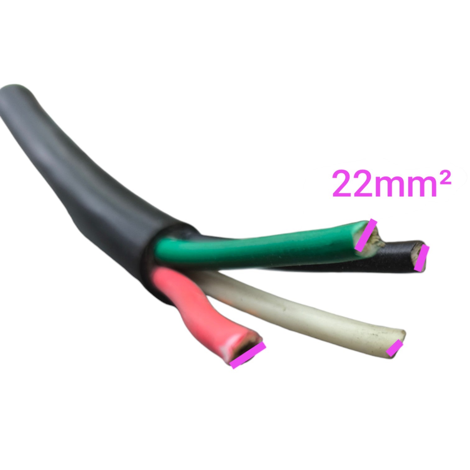 Phelps Dodge Royal Cord AWG 4/4 (22mm/ 4 Cores) Precut 1 Meters Power Cable Perma Cord Electx Electrical Supply