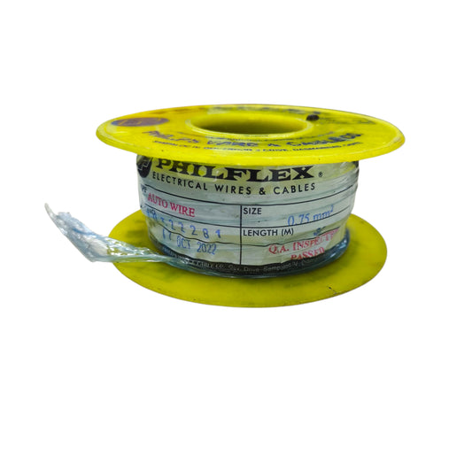 Philflex Autowire AWG 18 (0.75mm) Automotive Wire Auto Wire Black 30 Meters 1 Roll