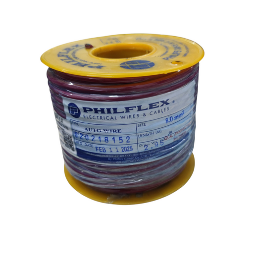 Philflex Autowire AWG 8 ( 8.0 mm), Automotive Wire Auto Wire Red 30 Meters Per Roll
