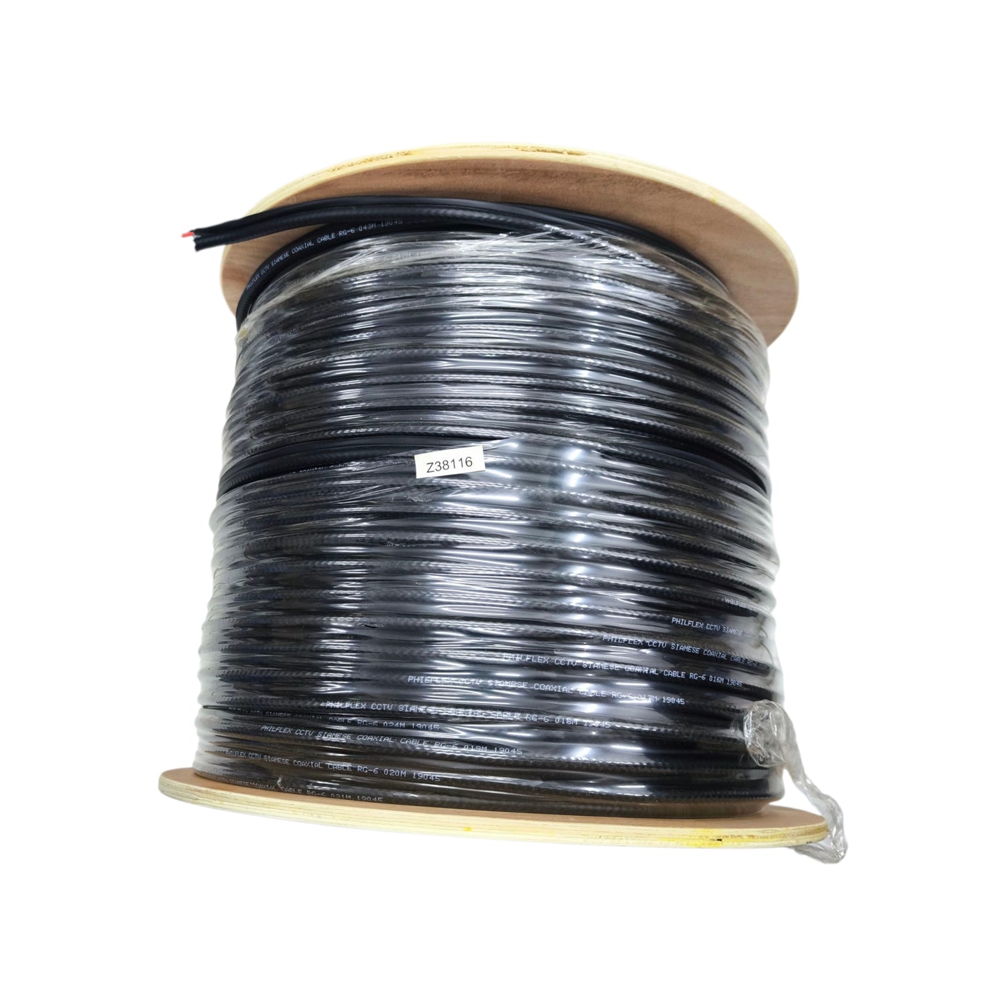 Philflex RG6 Siamese Cable with Power with Positive and Negative Wire For CCTV 1 Meter