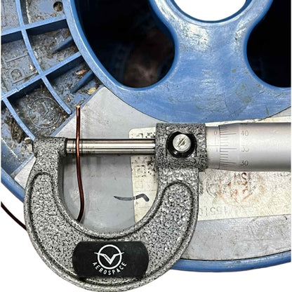 Micrometer with 'Aerospace' branding on a mechanical background Philflex 100 Grams Magnet Wire AWG 16 Enameled Copper Wire 1.2mm 100 Heavy Formix Approx 8.42 Meters Per Roll Electx Electrical SUpply