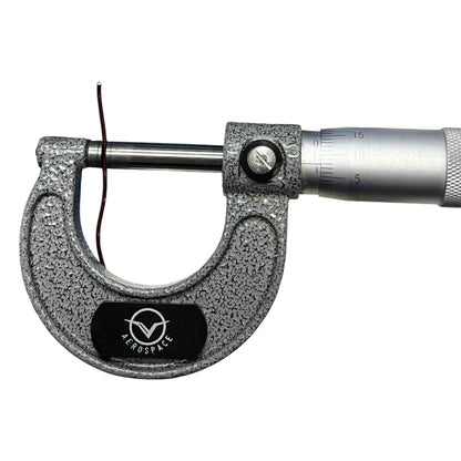 Micrometer with 'Aerospace' branding on a white background