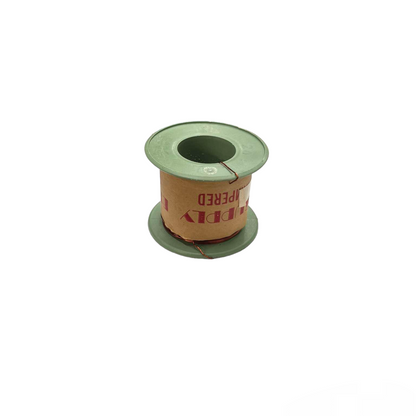 Spool of green thread on a white background Philflex 300 Grams Magnet Wire AWG 26 Enameled Copper Wire 0.40mm Heavy Formix Approx 247.93 Meters Per Roll Electx Electrical Supply