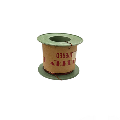 Spool of wire with a green lid on a white background Philflex 300 Grams Magnet Wire AWG 40 Enameled Copper Wire 0.08mm Single Formix Approx 6666.67 Meters Per Roll Electx Electrical Supply
