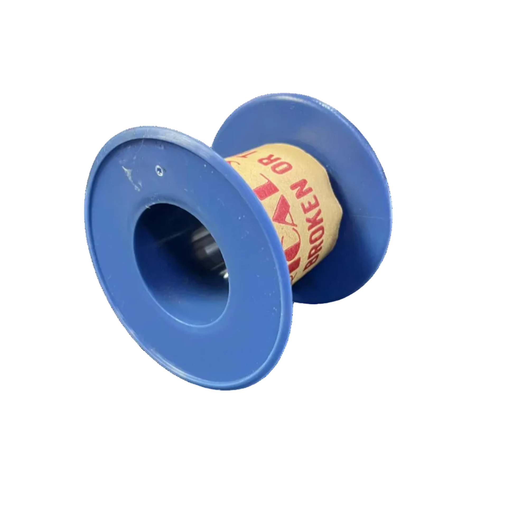 Blue spool with a roll of paper on a white background Philflex 50 Grams Magnet Wire AWG 26 Enameled Copper Wire 0.40mm Heavy Formix Approx 41.32 Meters Per Roll Electx Electrical Supply