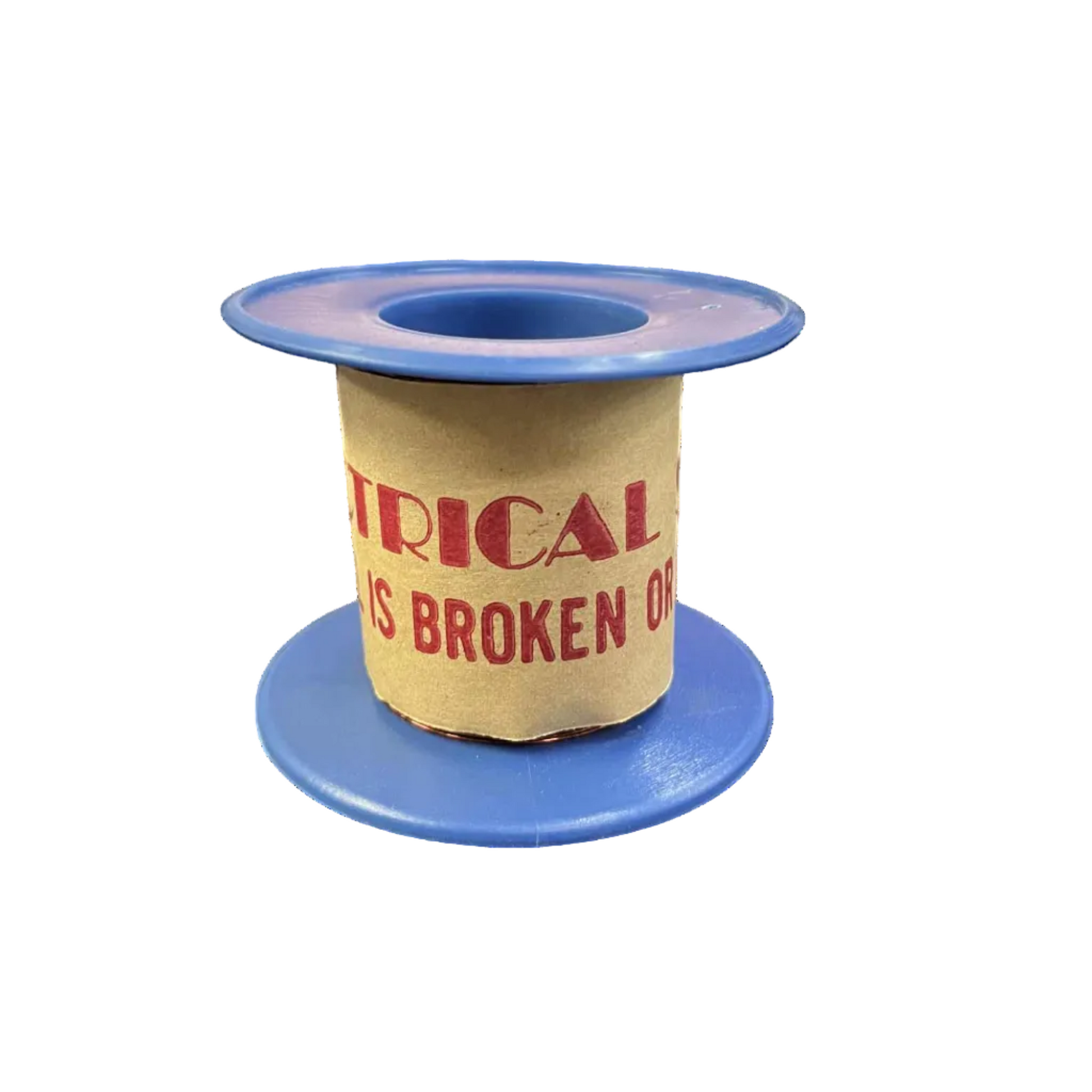 Spool of ribbon with text 'FATAL ERROR IS BROKEN ON' on a white background Philflex 50 Grams Magnet Wire AWG 26 Enameled Copper Wire 0.40mm Heavy Formix Approx 41.32 Meters Per Roll